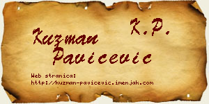 Kuzman Pavičević vizit kartica